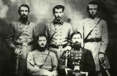 Old Photo of Five Soldiers