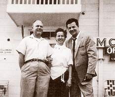 Cornel Wilde with Clifford and Virginia McGowin at the Lake Shore Motel