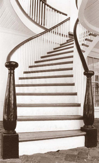 Oakleigh's curved exterior stair 