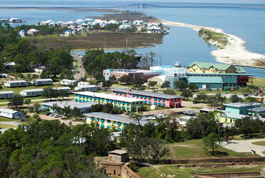 Picture of the area surrounding Dauphin Island Sea Lab  