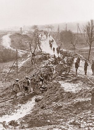 American troops in Argonne Forest