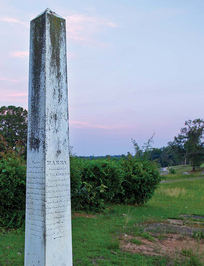 A modest obelisk in the Marion City Cemetery commemorates the heroism of Harry, a 23-year-old slave who gave his life awakening sleeping Howard College students when their dormitory caught on fire. 