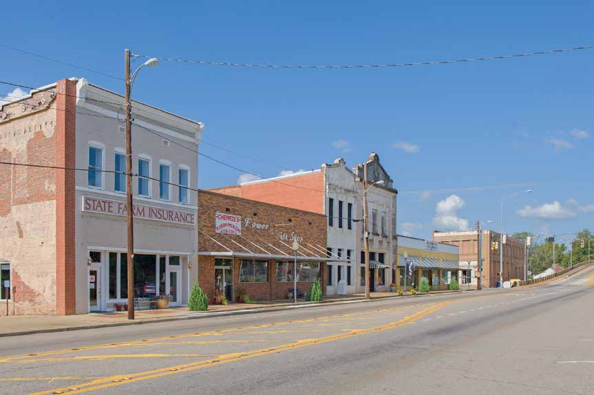 Evergreen, Alabama, streetscape of downtown