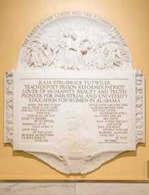 Geneva Mercer's marble memorial to Julia Tutwiler